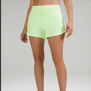 Lululemon Speed Up highrise 4” shorts in Faded Zap